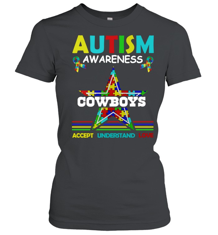 Autism awareness Dallas Cowboys accept understand love Women T-Shirt