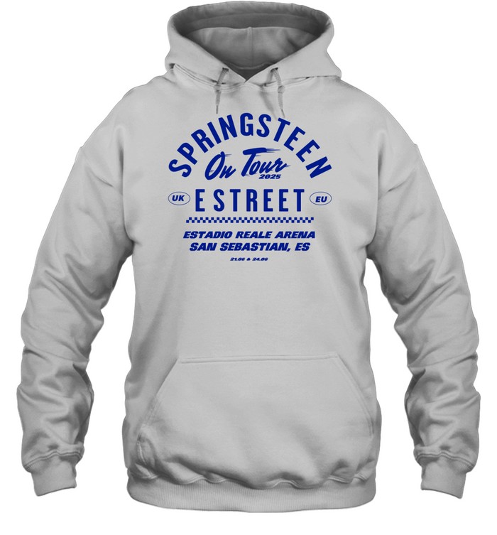 Bruce Springsteen On Tour 2025 Estreet UK EU Estadio Reale Arena San Sebastian Es 21 06 & 24 06 Hoodie