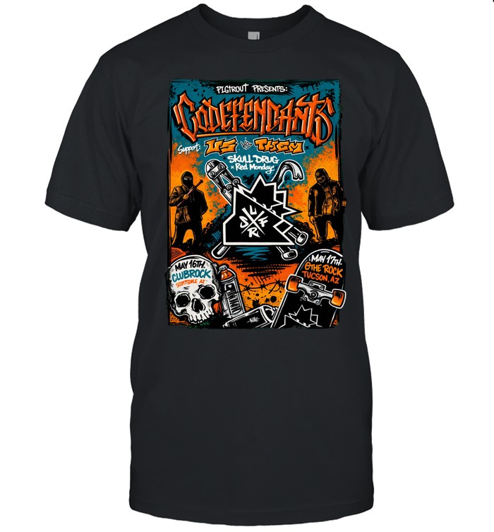 Codefendants Arizona Tour 2026 Vintage Punk Rock Graphic Unisex T-Shirt