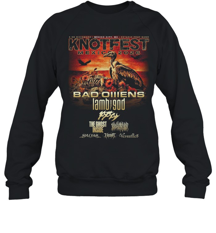 Knotfest Mexico 2026 Line Up Poster At Estadio Fray Nano Mexico City On December 5 2026 Sweatshirt