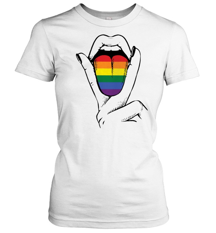 LGBT Lesbian Tongue Women T-Shirt