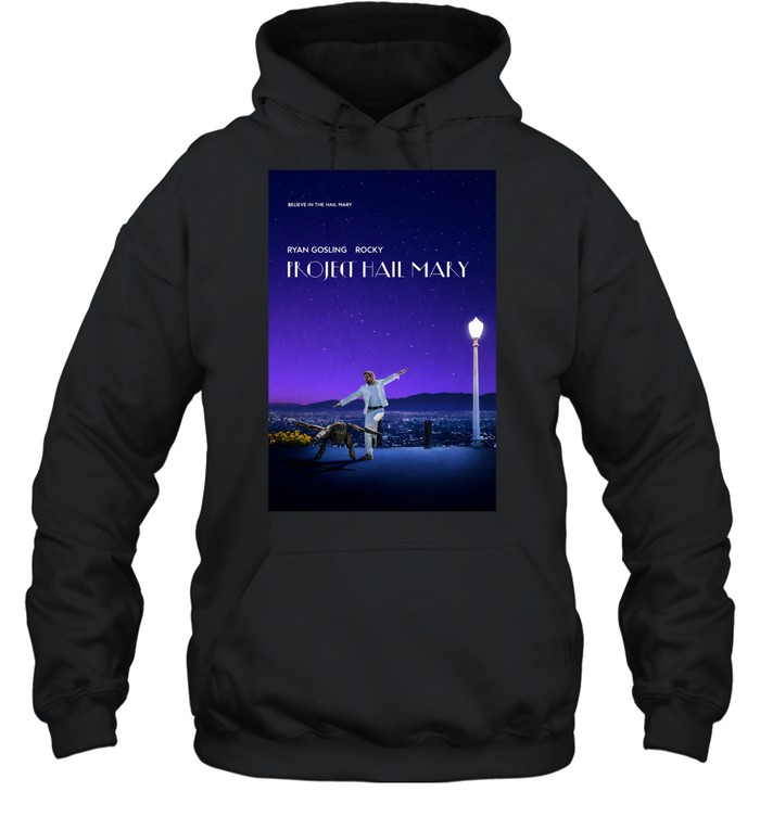 Project Hail Mary Inspired Poster La La Land Ryan Gosling Rocky Hoodie