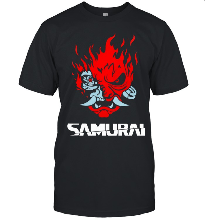 Samurai Japanese Demon Mask Edge Cyber Runners Punk Unisex T-Shirt