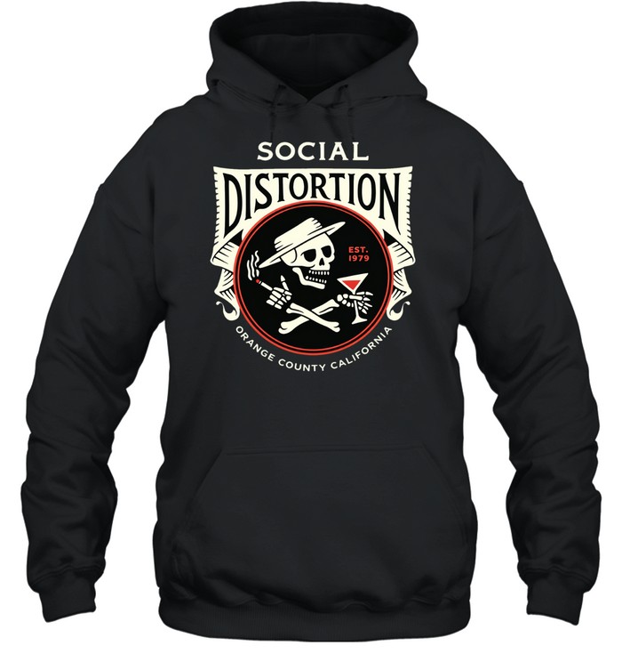 Social Distortion Orange County California Circle Skelly Tour Est 1979 Hoodie