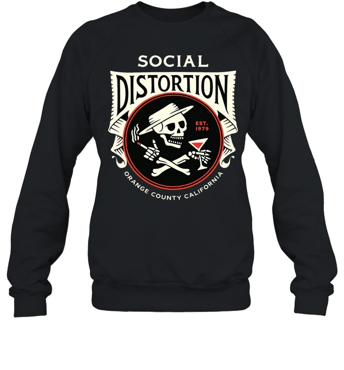 Social Distortion Orange County California Circle Skelly Tour Est 1979 Sweatshirt