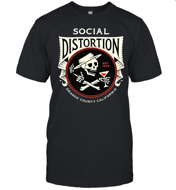 Social Distortion Orange County California Circle Skelly Tour Est 1979 Unisex T-Shirt