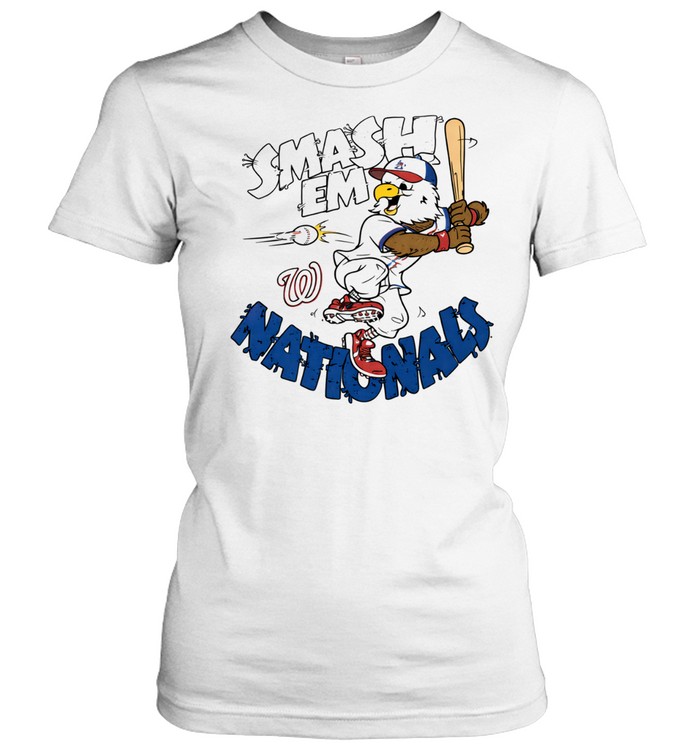 Washington Nationals Screech Smash Em Mascot Women T-Shirt