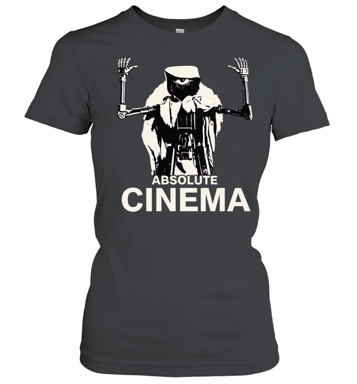 Absolute cinema robotic figure holding Women T-Shirt