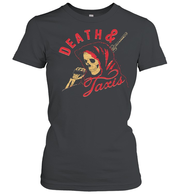 Death And Taxes Skull Women T-Shirt