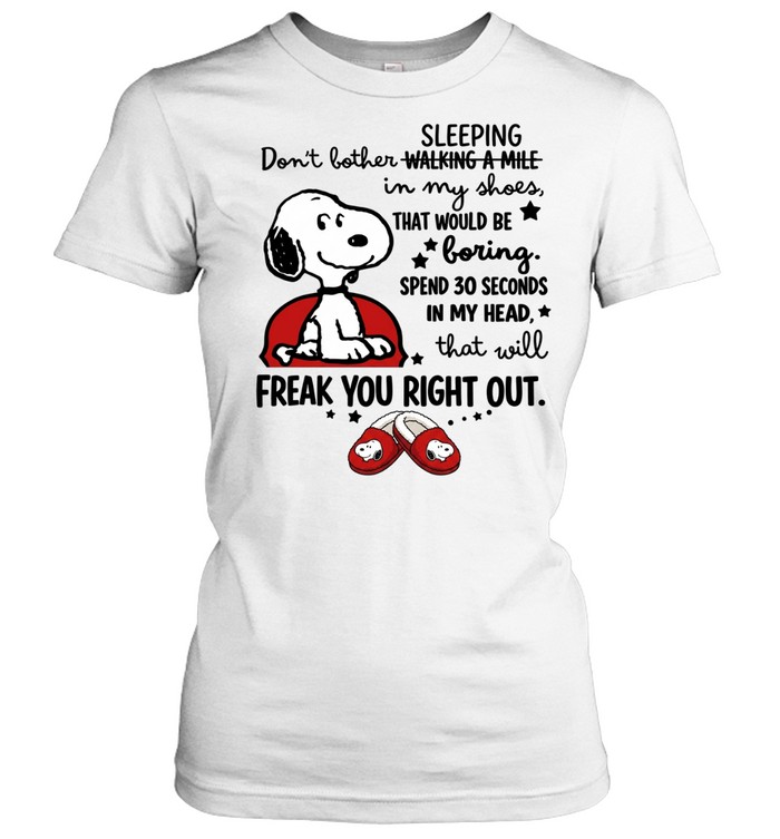 Home Is Where My Snoopy Slippers Are Women T-Shirt