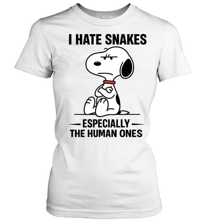 I Hate Snakes Snoopy Especially The Human Ones Women T-Shirt