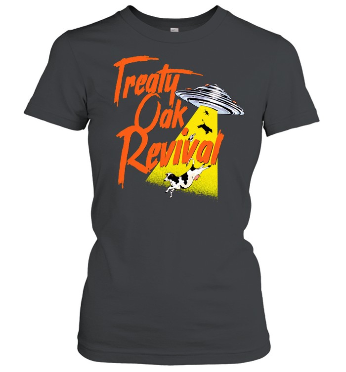 Treaty Oak Revival Abduction UFO Cow Women T-Shirt