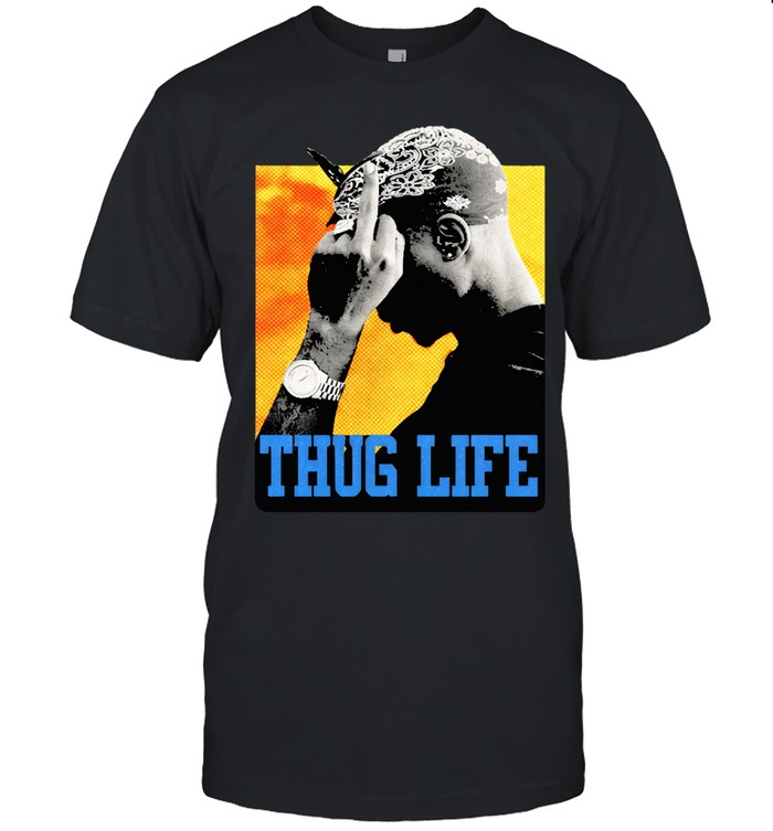Tupac Shakur 2Pac Thug Life Middle Finger Unisex T-Shirt