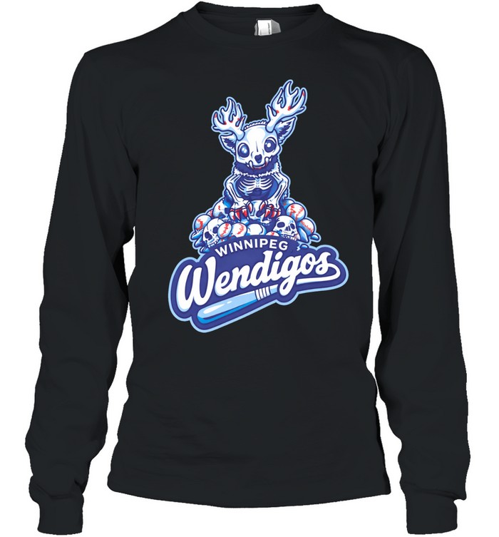 Winnipeg Wendigos skeleton baseball Long Sleeve Tee