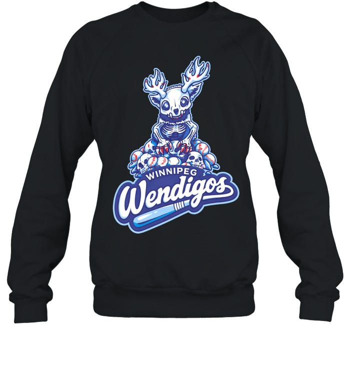 Winnipeg Wendigos skeleton baseball Sweatshirt