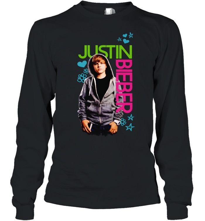 Young Bieber wearing grey hoodie pop art Women T-Shirt