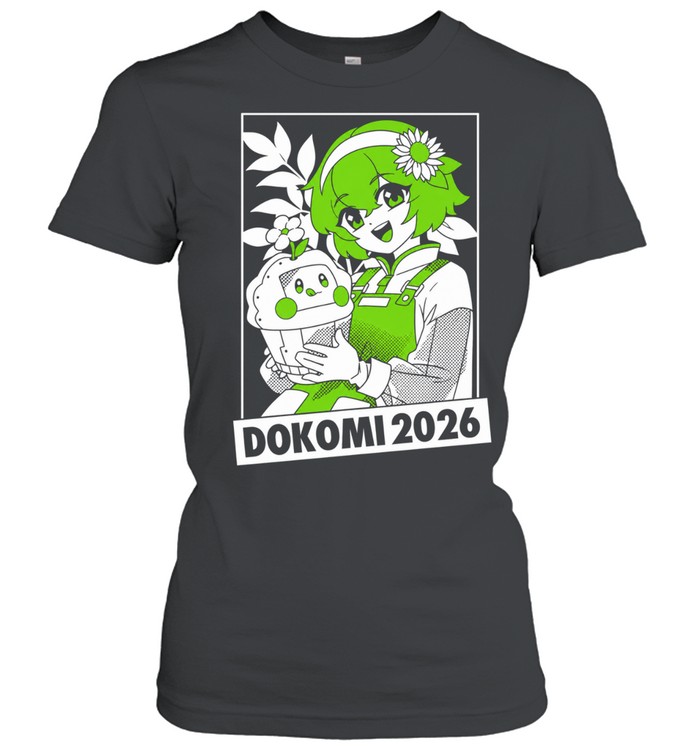 Zundamon holding a potted plant Dokomi 2026 Women T-Shirt
