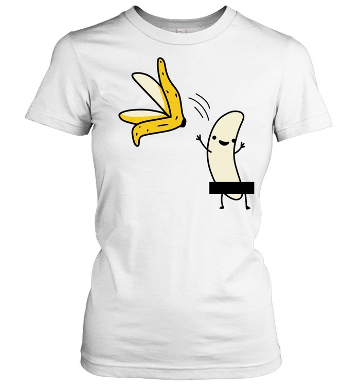 A Peeled Banana Sexy Cartoon Women T-Shirt