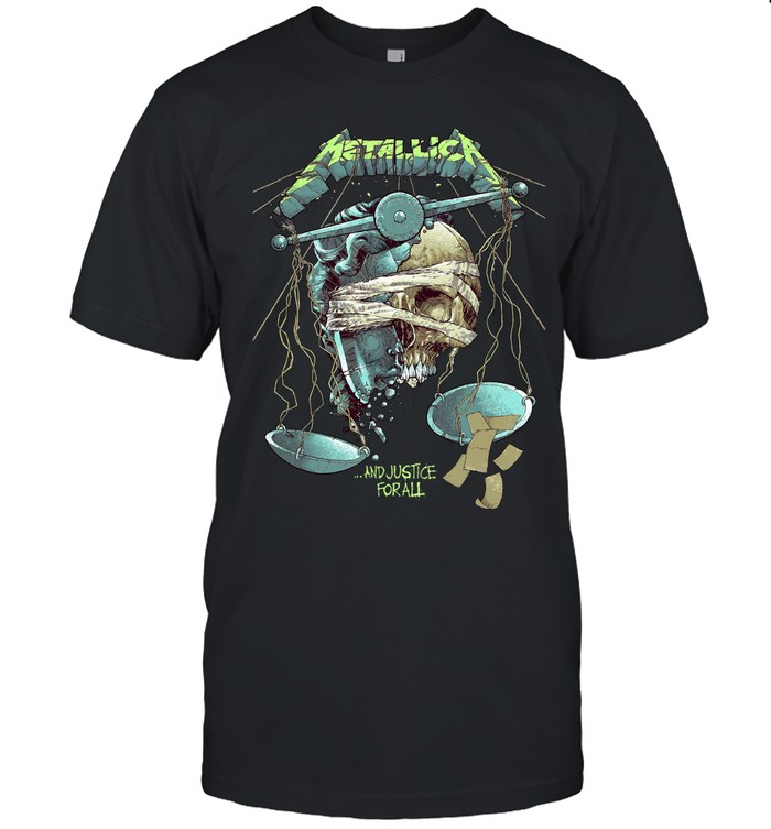 And Justice For All Skull Unisex T-Shirt