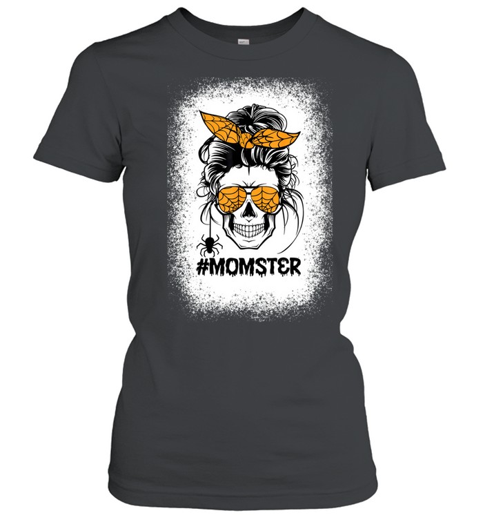 Bleached Momster Costume Skull Mom Messy Women T-Shirt