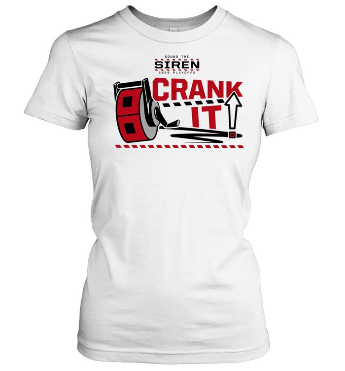 Carolina Hurricanes NHL Rinky Crank It Sound The Siren 2026 Playoffs Women T-Shirt