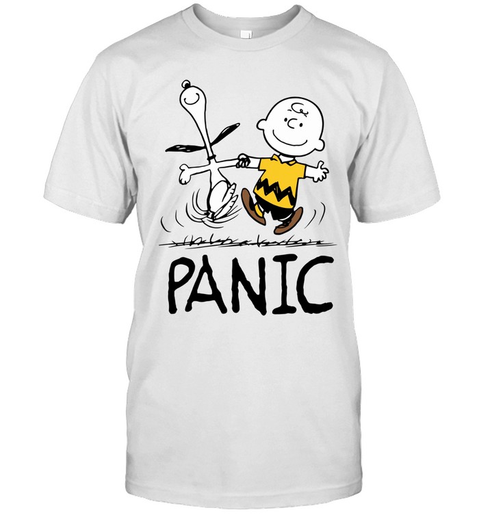 Charlie brown snoopy panic sometimes a dog is as good as any man Unisex T-Shirt