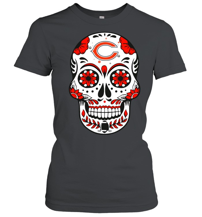 Chicago Bears Football Sugar Skull Women T-Shirt