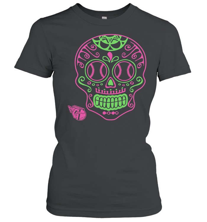 Cleveland Guardians Luxe Signature Knit Sugar Skull Women T-Shirt