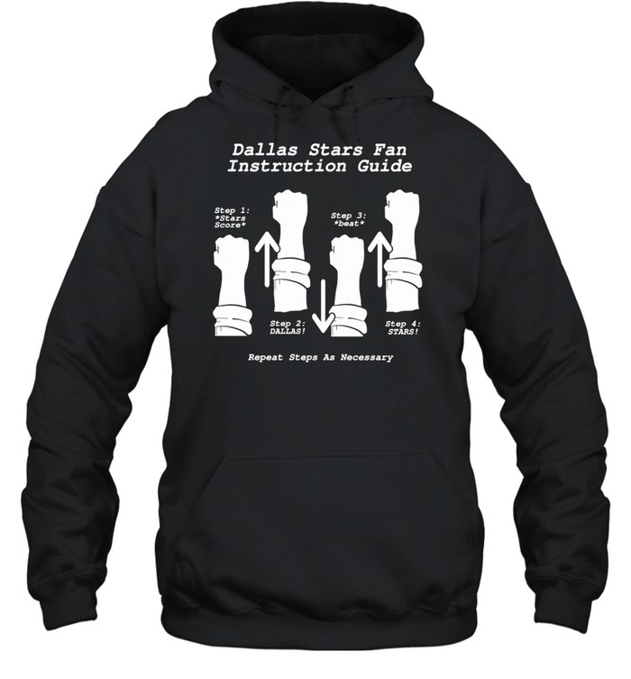 Dallas Stars Fan Instruction Guide Funny Hockey Cheer Fist Pump Hoodie