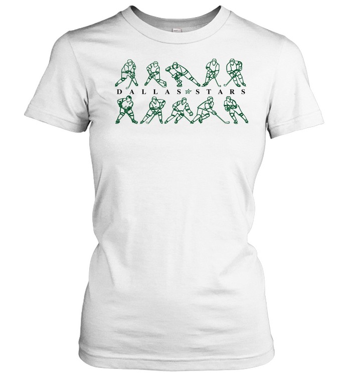 Dallas Stars Hockey Players Vintage Green Retro Graphic 2026 Women T-Shirt