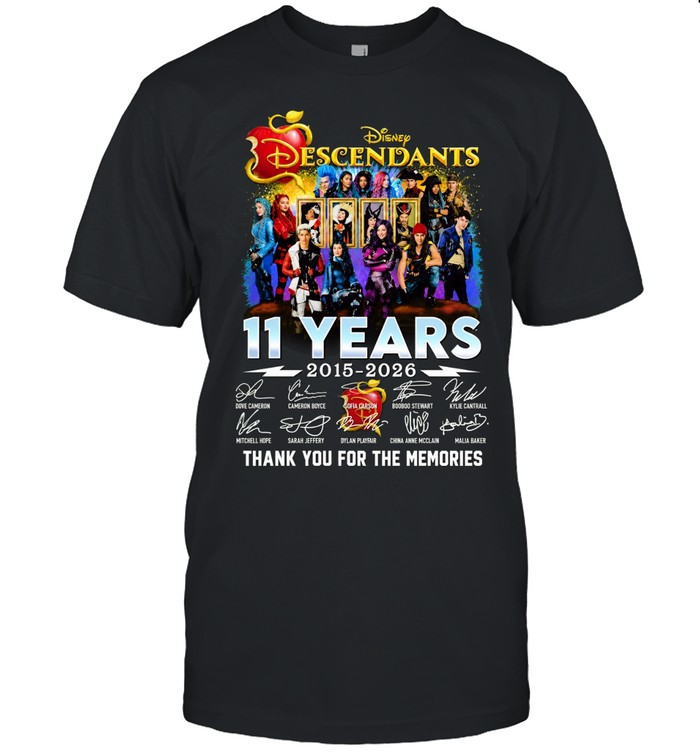 Disney Descendants 11 Year 2015 2026 Thank You For The Memories Signatures Unisex T-Shirt