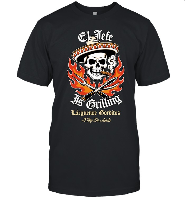 El Jefe Is Grilling Asada Strapped Unisex T-Shirt