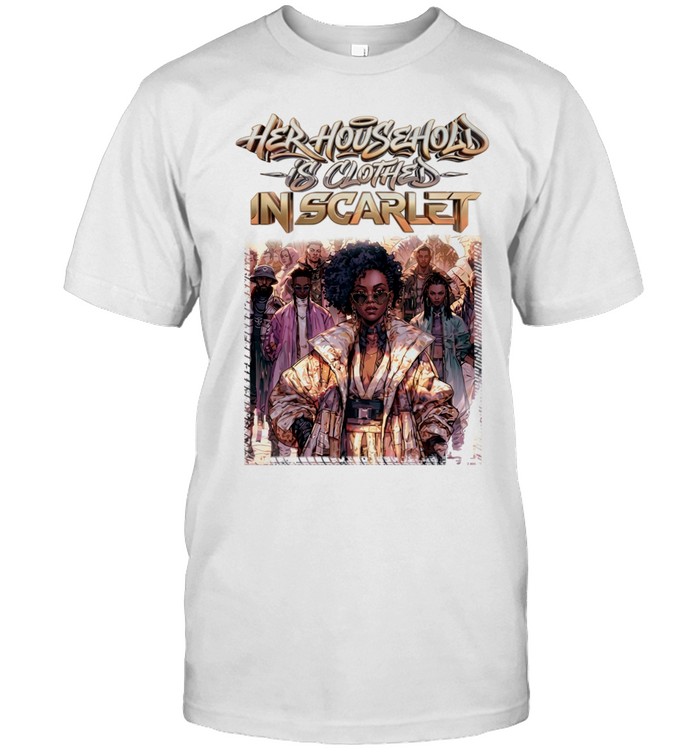 Her household is clothed in scarlet graphic Unisex T-Shirt
