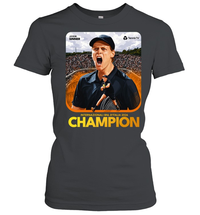 Jannik Sinner Roma Internazionali’Italia 2026 Golden Masters Women T-Shirt