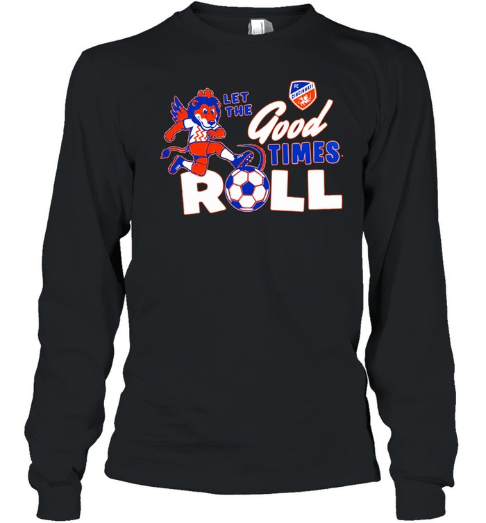 Let The Good Times Roll Fc Cincinnati Mascot Long Sleeve Tee