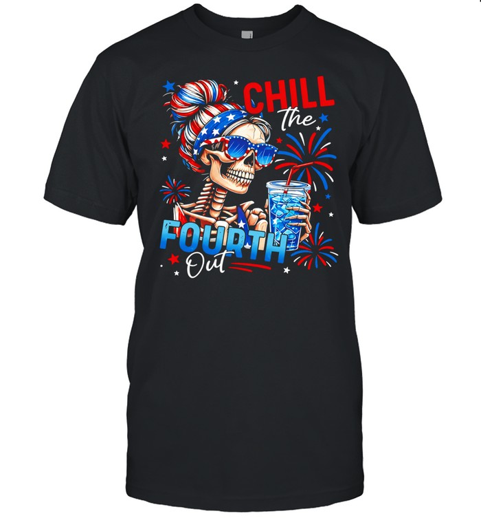 Patriot skeleton chill the fourth out firework Unisex T-Shirt