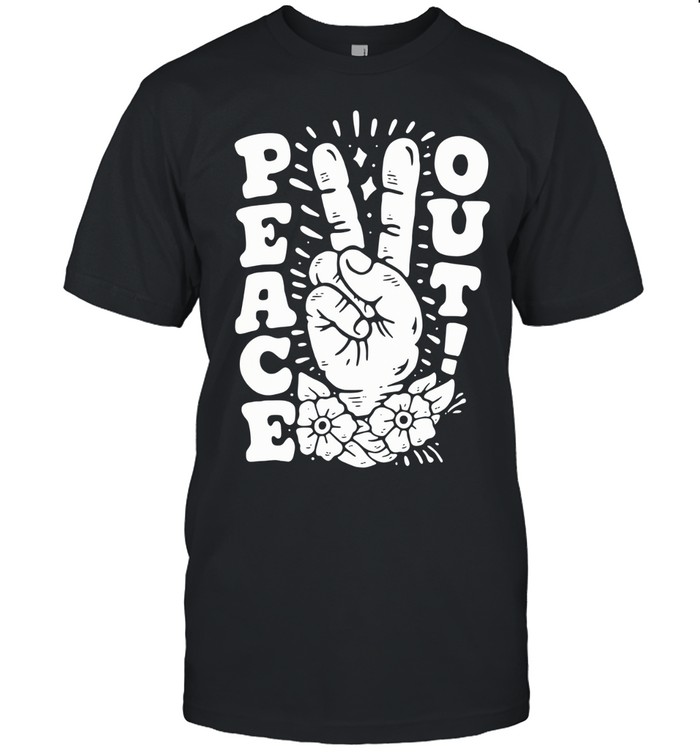 Peace Out two finger frendly sign Unisex T-Shirt