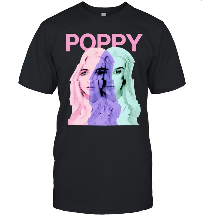 Poppy digital muse glitch faces Unisex T-Shirt