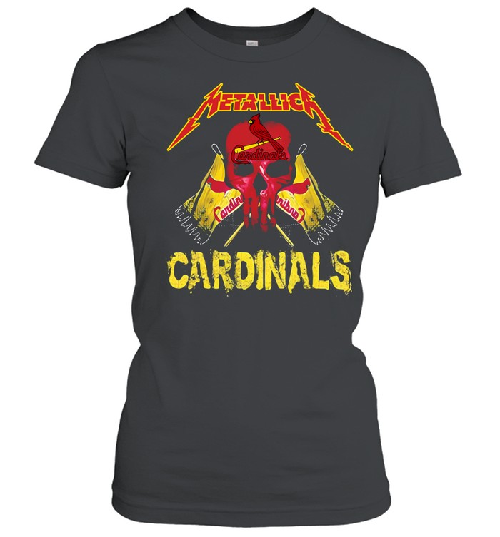 Skull St. Louis Cardinals Flag Women T-Shirt