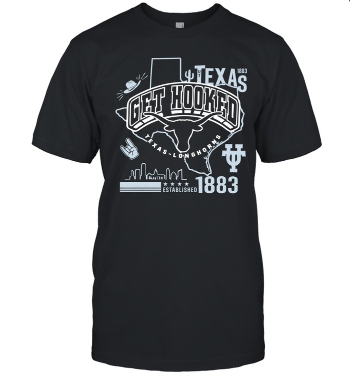 Texas Longhorns Get Hooked All Over Logos Unisex T-Shirt