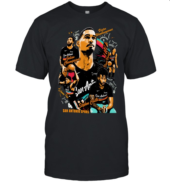 Victor Wembanyama Julian Champagnie And Stephon Castle San Antonio Spurs Big 3 Unisex T-Shirt