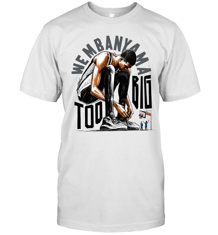 Victor Wembanyama San Antonio Spurs Basketball Too Big Art Cartoon Unisex T-Shirt
