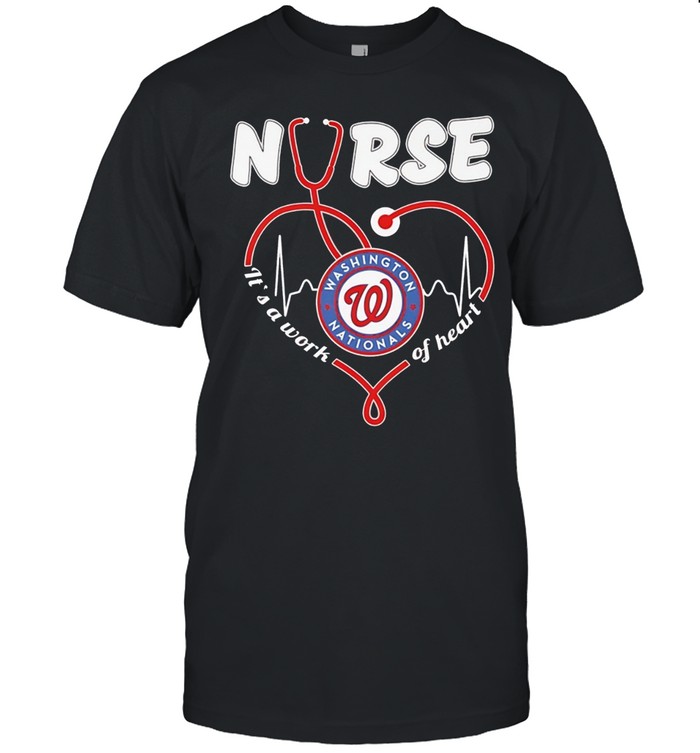 Washington Nationals nurse it’s a work of heart stethoscope shaped heart Unisex T-Shirt