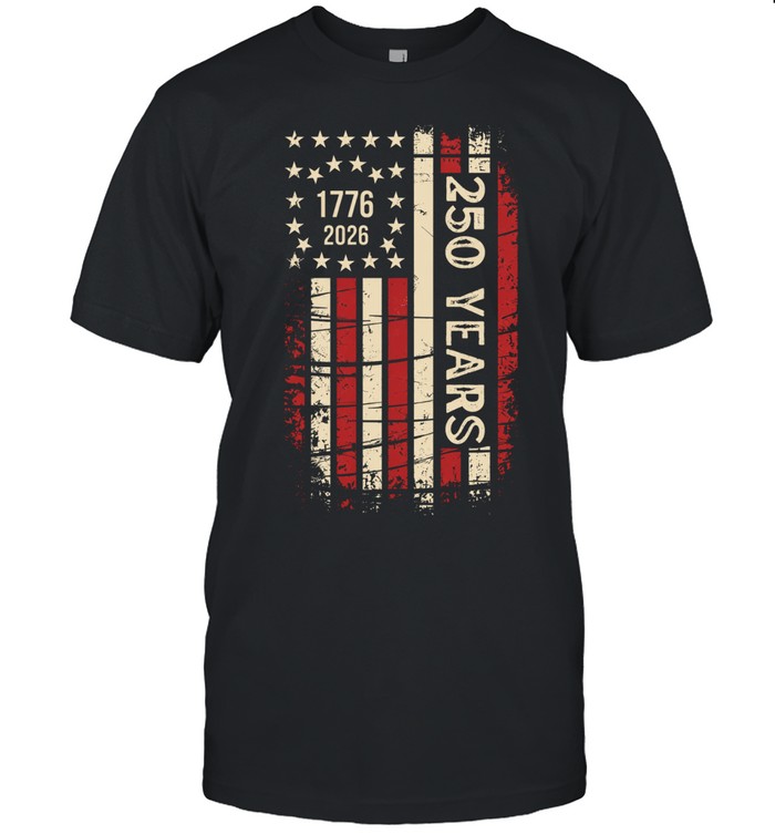 250 Years 1776–2026 American Flag Anniversary Unisex T-Shirt