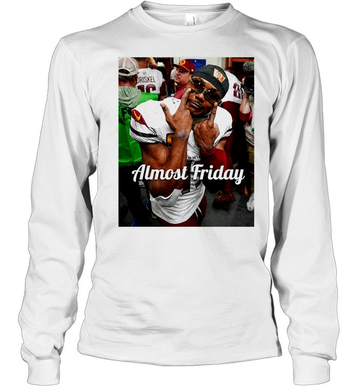 Almost Friday Scary Terry Washington Commanders Long Sleeve Tee