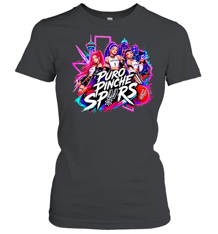 Antonio Spurs Basketball Kpop Demon Hunters Puro Pinche Spurs Women T-Shirt