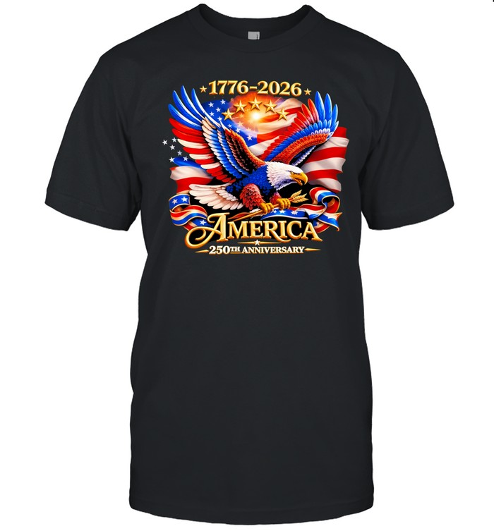 Bald Eagle American Flag 1776 2026 America 250th Anniversary Unisex T-Shirt
