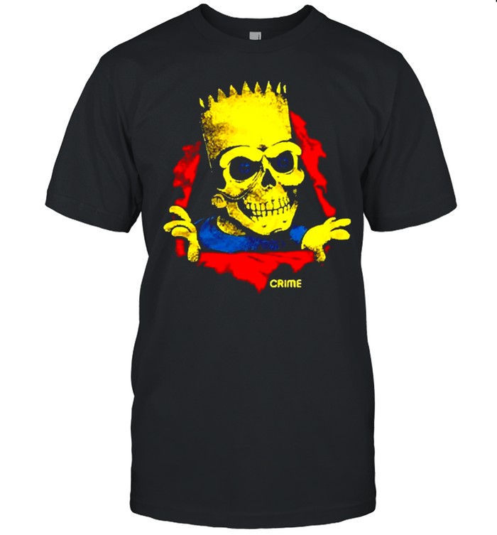 Bart Simpson Skeleton Skull Crime Streetwear Bootleg Graphic Unisex T-Shirt