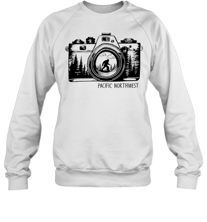 Bigfoot Pacific Northwest camera lens nature forest wilderness adventure Sweatshirt