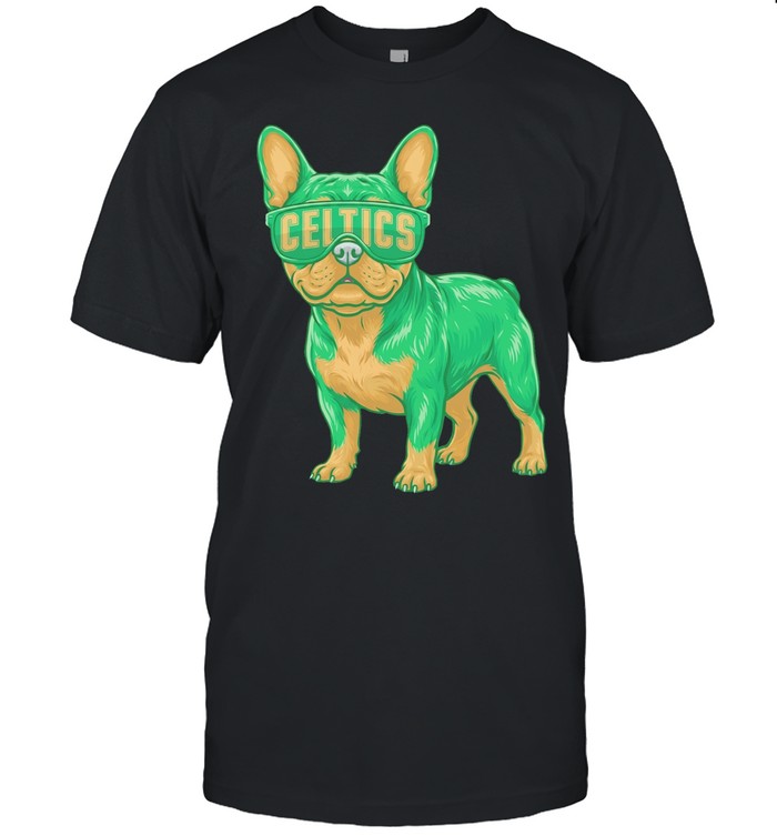 Boston Celtics French Bulldog cartoon Unisex T-Shirt